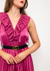 Seventy1 One Size Satin Pleated Jumpsuit, Rose