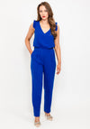 Seventy1 Ruffle Shoulder Sleeveless Jumpsuit, Royal Blue