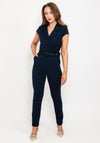 Seventy1 Lapel Collar Jumpsuit, Navy