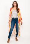 Seventy1 One Size Long Floral Kimono, Orange