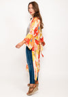Seventy1 One Size Long Floral Kimono, Orange