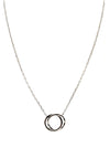 Absolute Interlocking Circles Necklace, Silver