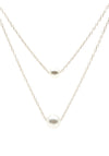 Absolute Layered Pearl Bead Necklace, Silver