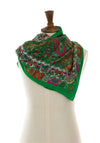 Serafina Collection Damask Print Scarf, Green