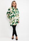 Seventy1 Printed Long Oversize Tunic Shirt, Green Multi