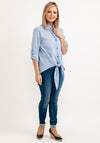Seventy1 One Size Pinstripe Knotted Shirt, Blue