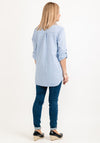 Seventy1 One Size Pinstripe Knotted Shirt, Blue