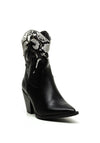 Zen Collection Snake Block Heel Cowboy Boots, Black