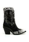 Zen Collection Patent Snake Cowboy Boots, Black