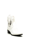 Zen Collection Snake Panel Cowboy Boots, White
