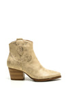 Zen Collection Metallic Western Ankle Boots, Gold