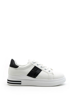 Zen Collection Glitter Detail Trainer, White & Black
