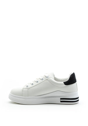 Zen Collection Glitter Detail Trainer, White & Black