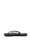 Zen Collection Diamante Toe Thong Flip Flops, Black