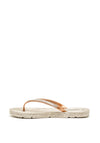 Zen Collection Diamante Toe Thong Flip Flops, Gold