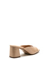 Zen Collection Faux Croc Print Shallow Mule, Beige
