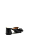 Zen Collection Faux Croc Print Shallow Mule, Black