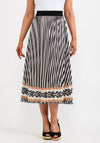 Seventy1 One Size Pleated Midi Skirt, Black Multi