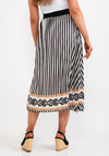 Seventy1 One Size Pleated Midi Skirt, Black Multi
