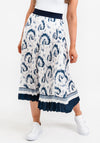 Seventy1 One Size Pleated Midi Skirt, Ivory Multi