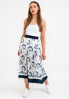 Seventy1 One Size Pleated Midi Skirt, Ivory Multi