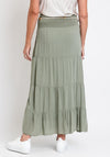 The Serafina Collection One Size Tiered Skirt, Green