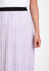 Serafina Collection One Size Pleated Midi Skirt, Lilac