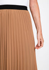 Serafina Collection One Size Pleated Midi Skirt, Brown