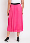 The Serafina Collection One Size Pleated Midi Skirt, Pink