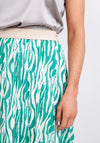 Seventy1 One Size Pleated Maxi Skirt, Green