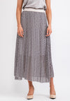 Seventy1 One Size Pleated Maxi Skirt, Print Multi