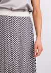 Seventy1 One Size Pleated Maxi Skirt, Print Multi