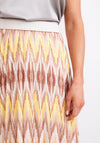 Seventy1 One Size Pleated Maxi Skirt, Yellow Multi