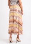 Seventy1 One Size Pleated Maxi Skirt, Yellow Multi