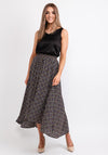 Seventy1 Geometric Print Midi Skirt, Black Multi