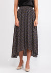 Seventy1 Geometric Print Midi Skirt, Black Multi