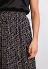 Seventy1 Geometric Print Midi Skirt, Black Multi