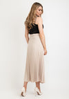 Seventy1 One Size Pleated Maxi Skirt, Cream