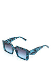 The Sofia Collection Rectangular Sunglasses, Blue