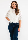 Seventy1 Crochet Crop Sweater, White