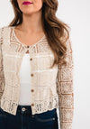 Seventy1 Crochet Patchwork Cardigan, Beige