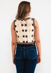 Seventy1 Floral Patchwork Buttoned Vest, Brown