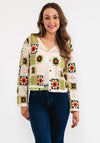Seventy1 One Size Crochet Cardigan, Green Multi