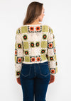 Seventy1 One Size Crochet Cardigan, Green Multi
