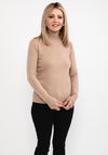 Seventy1 Fine Knit Roll Neck Sweater, Taupe