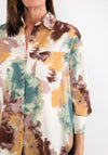 Seventy1 Oversize Abstract Print Shirt, Brown Multi