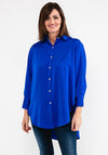 Seventy1 Oversize Satin Shirt, Royal Blue
