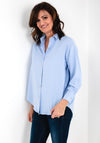 Seventy1 Silk Look Relaxed Shirt, Powder Blue