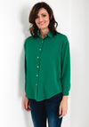 Seventy1 Silk Look Relaxed Shirt, Green