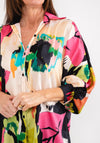 Seventy1 One Size Printed Tunic Top, Black Multi